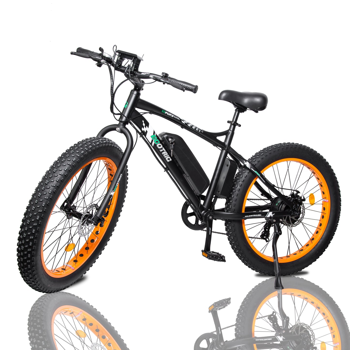 Ecotric Fat Tire Beach Snow Electric Bike-Orange