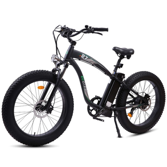 UL Certified-Ecotric Hammer Electric Fat Tire Beach Snow Bike-Matt Black