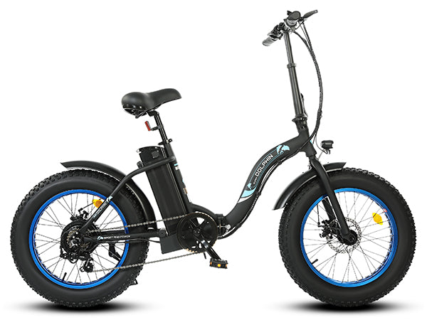 UL Certified-Ecotric 20inch black Portable and folding fat bike model Dolphin