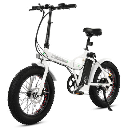 UL Certified-Ecotric 36V Fat Tire Portable and Folding Electric Bike-Matt Black and blue