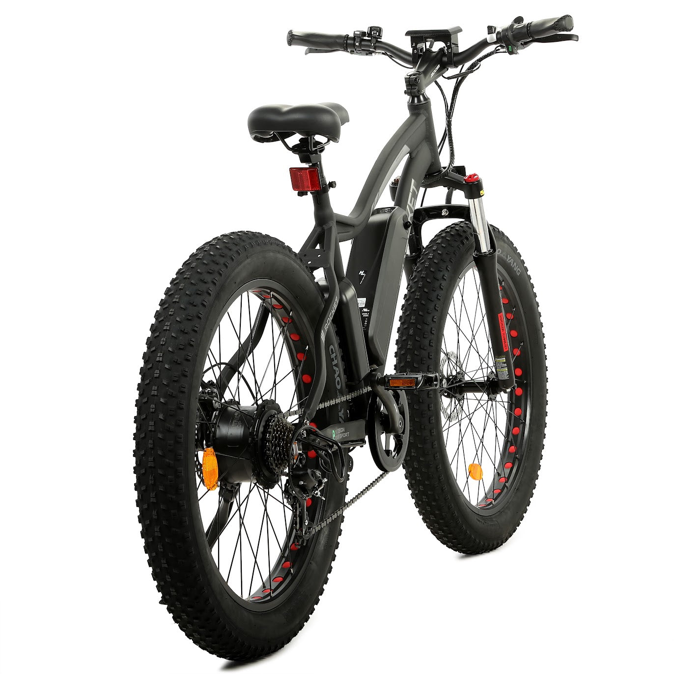 UL Certified-Ecotric Rocket Fat Tire Beach Snow Electric Bike - Matt Black