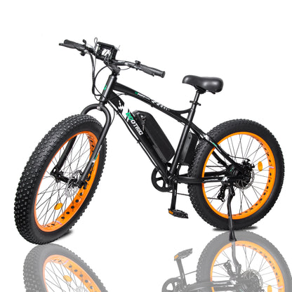 Ecotric Fat Tire Beach Snow Electric Bike-Orange