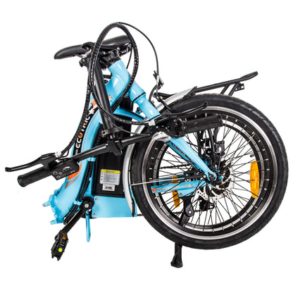 Ecotric Starfish 20inch portable and folding electric bike - Blue