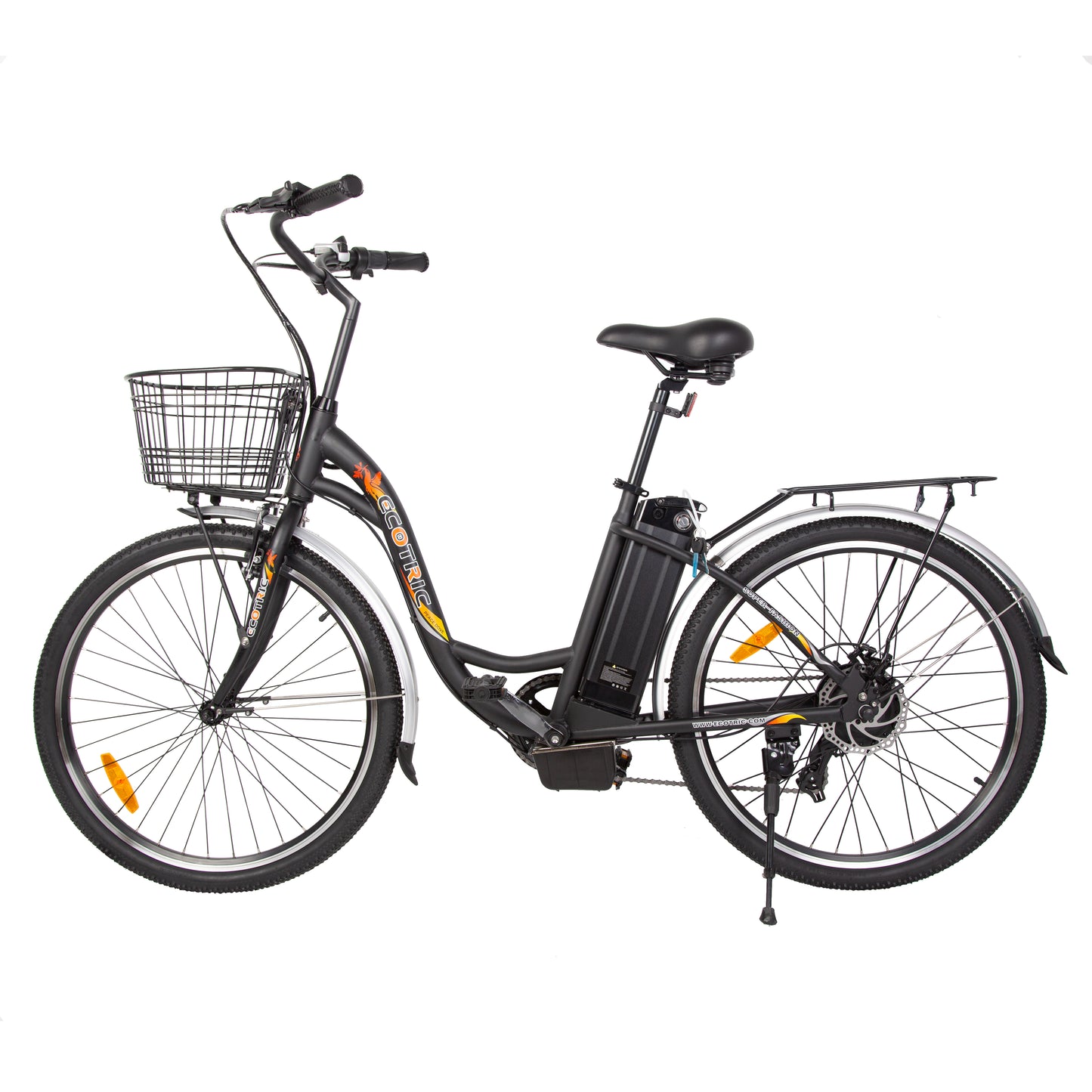 Ecotric Peacedove black electric city bike