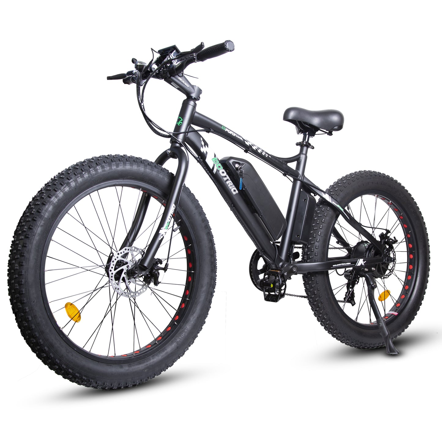 Ecotric Fat Tire Beach Snow Electric e-Bike-Matte Black