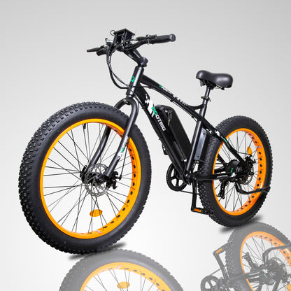 Ecotric Fat Tire Beach Snow Electric Bike-Orange