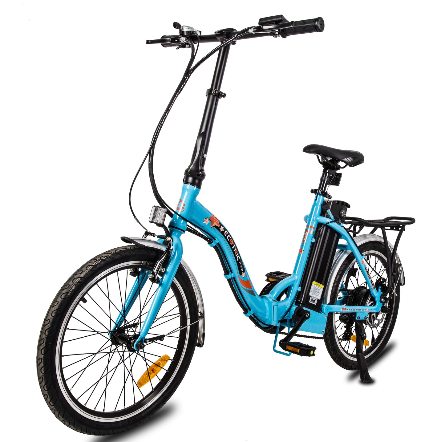 Ecotric Starfish 20inch portable and folding electric bike - Blue