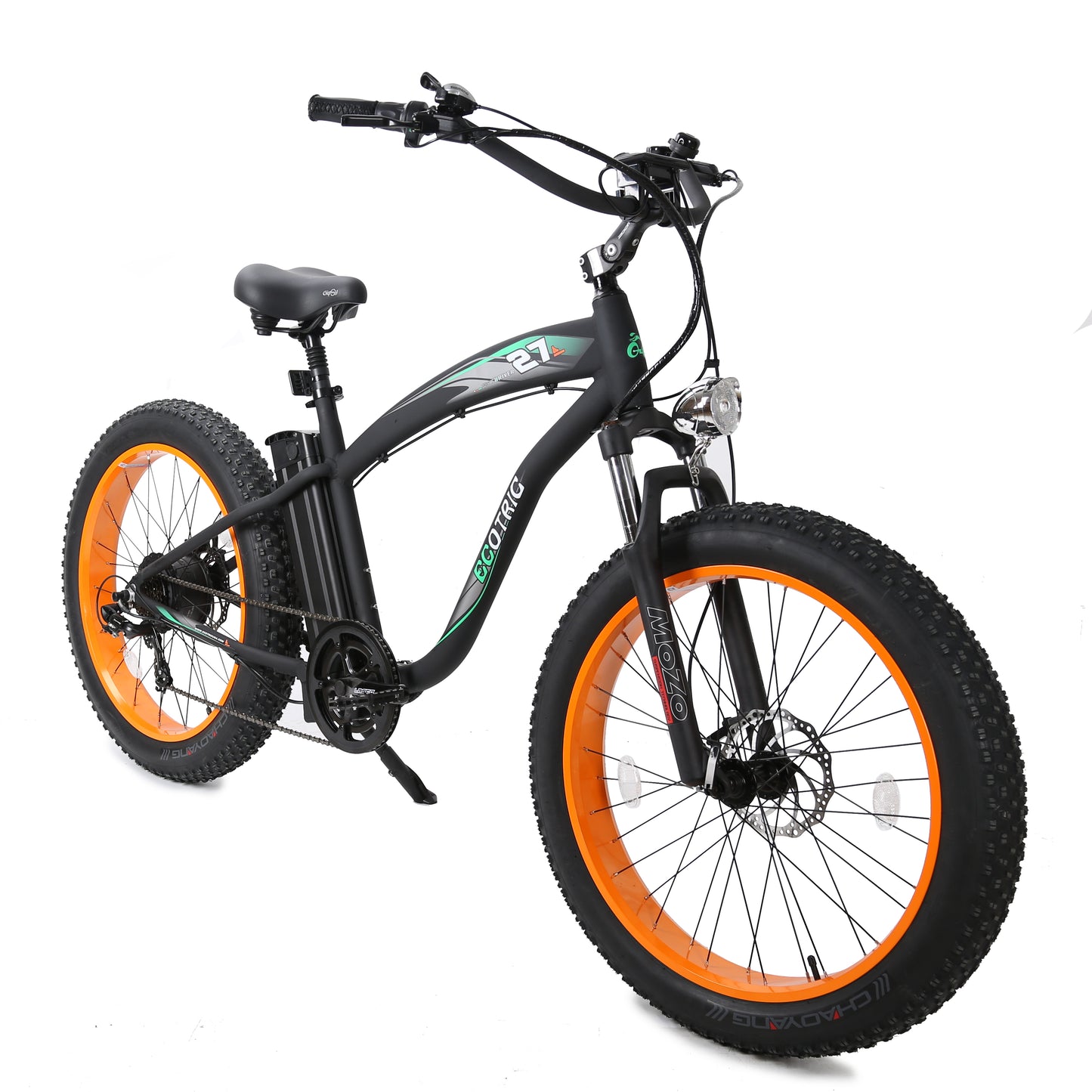 Ecotric Hammer Electric Fat Tire Beach Snow Bike - Orange( UL-Certified)