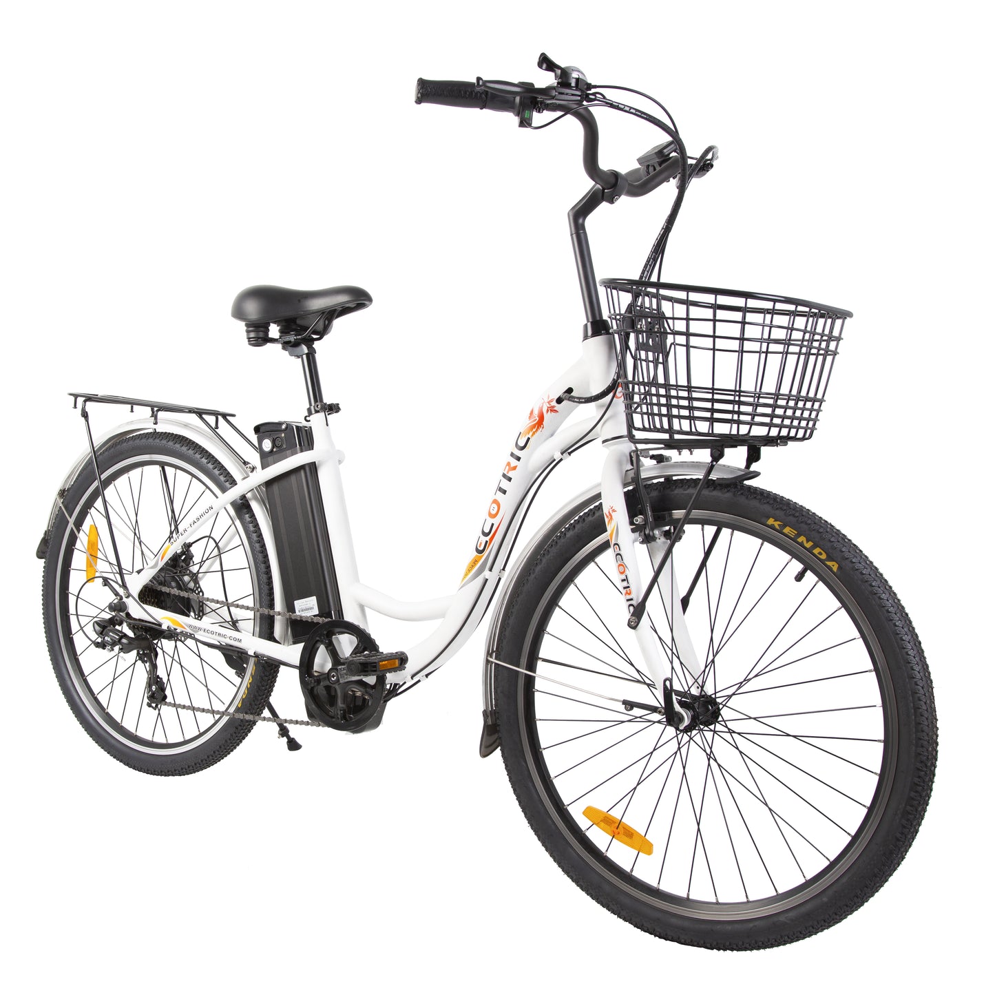 Ecotric Peacedove white electric city bike