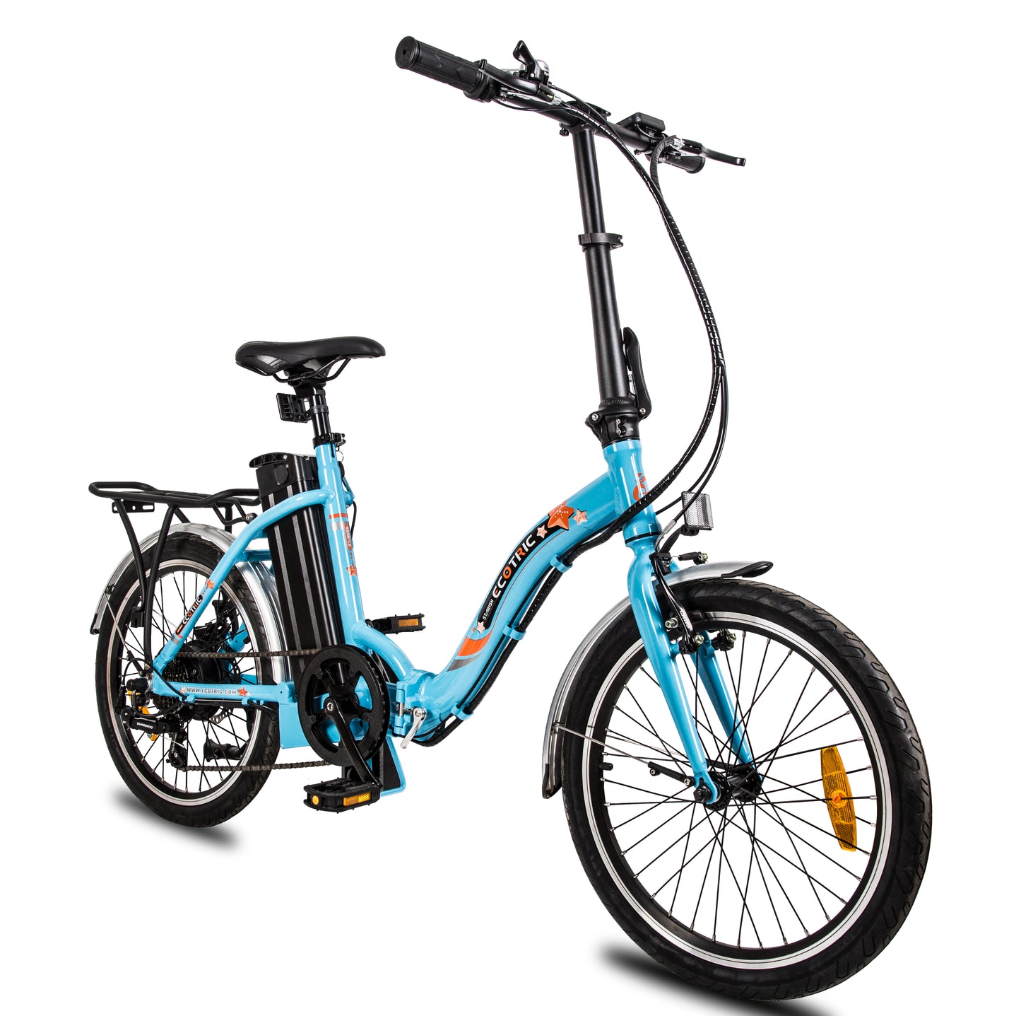 Ecotric Starfish 20inch portable and folding electric bike - Blue