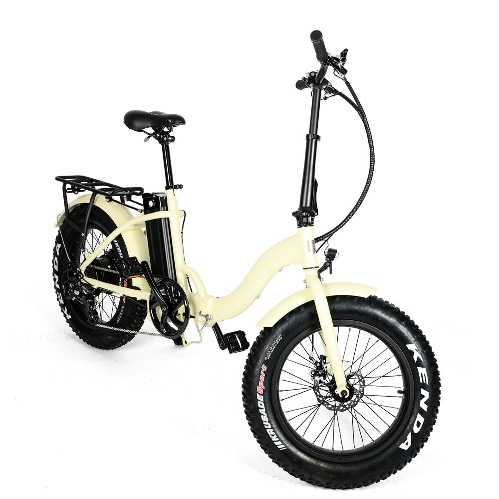 EUNORAU 20" Fat Tire Model E-FAT-STEP E-Bike(CREAM)