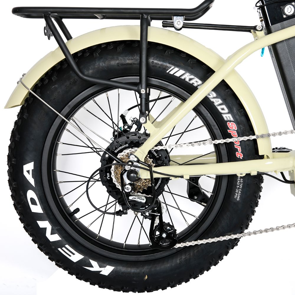 EUNORAU 20" Fat Tire Model E-FAT-STEP E-Bike(CREAM)