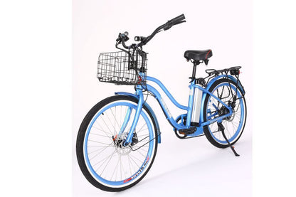 X-Treme Malibu Beach Elite 24V  E-BIKE Baby Blue