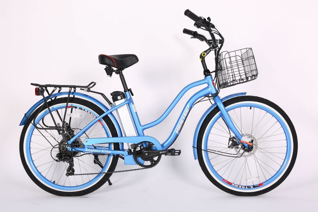 X-Treme Malibu Beach Elite 24V  E-BIKE Baby Blue