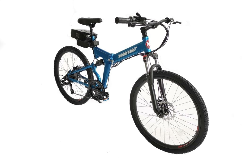 X-Treme XC-36V Folding Mountain E-Bike Metallic Blue